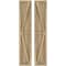 Ekena Millwork Americraft 3-Board Wood 2 Equal Panel Frmd Board-n-Batten Shutters w/Dbl Z-Bar, ARW102BF311X36UNH, PR ARW102BF311X36UNH - alternate 1